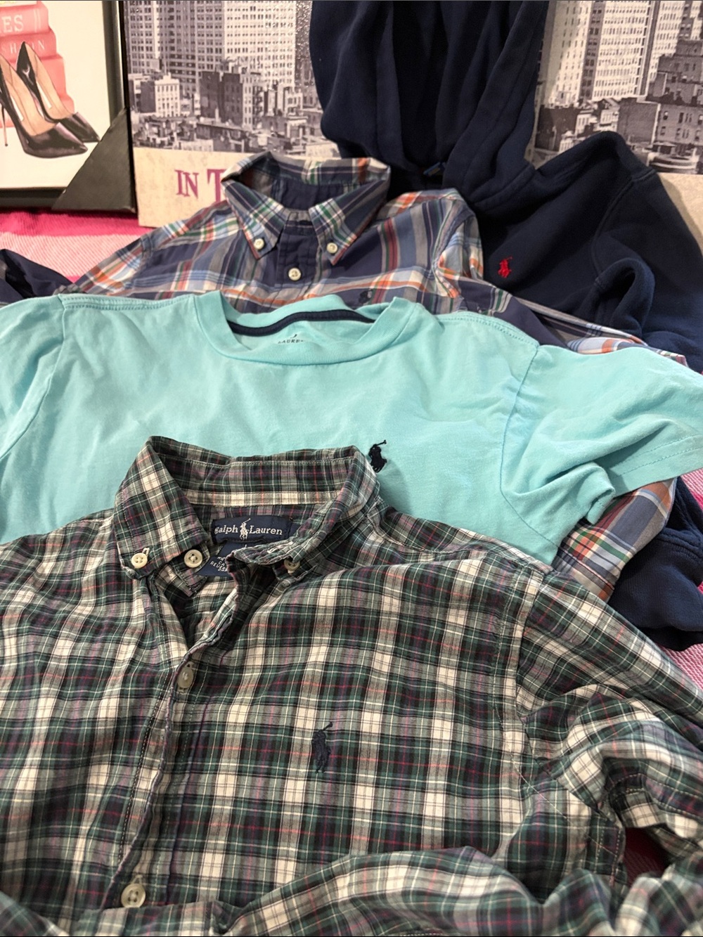 Ralph Lauren lot of several clothingPolo Tee sweatshirt, button up shirt, & more